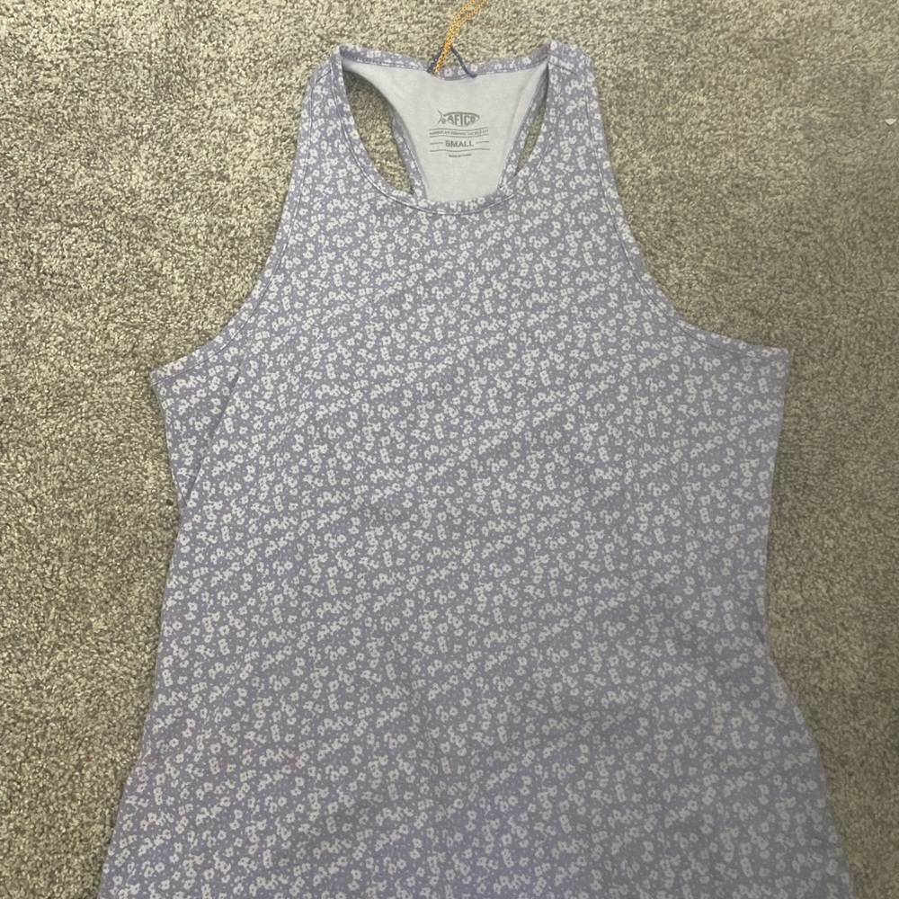 AFTCO Purple Floral Tank Top